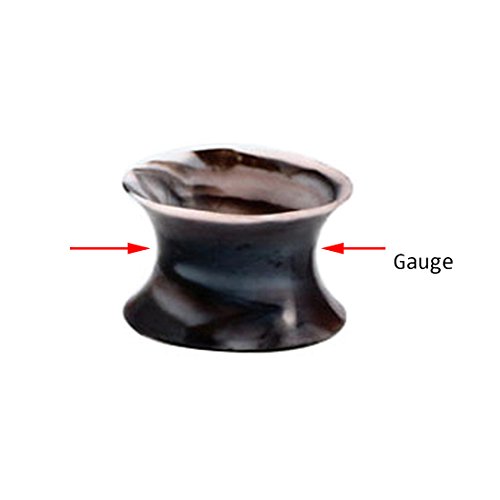 HuaCan 8Pcs Silicone Ear Tunnel Thin Silicone Fluorescent Double Flared Flexible Tunnel Ear Stretching Plug Gauge Kit 6mm-16mm 2g-5/8”