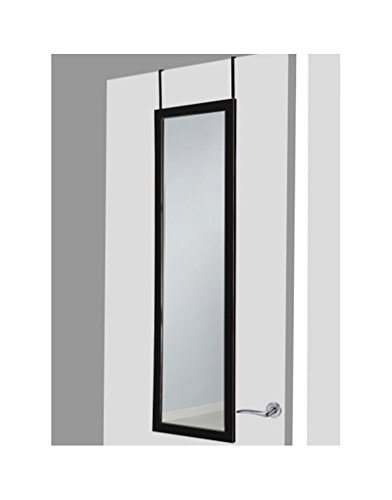 Schwarze Türspiegel ohne Löcher 37x128 cm.