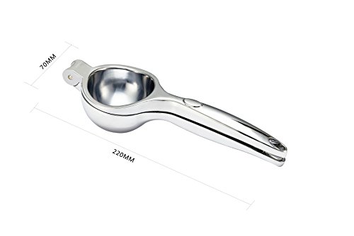 Splink Edelstahl Zitronenpresse Limettenpresse Manuelle Lemon Squeezer Saftpresse für Cocktail Saft Bar Barbecue, Dia 70mm, Größe L - 2
