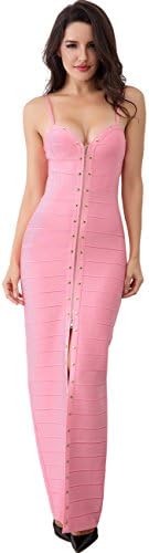 Miss Water Women Bandage-Dress-Maxi-Pink For Wedding Engagement Party Short Elegant