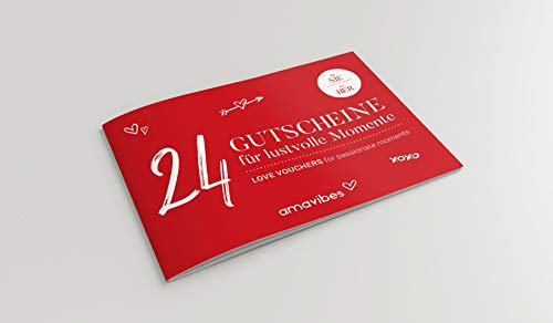 Premium Liebes-Gutscheinheft für Frauen: 24 Liebes-Gutscheine, Partner-Geschenk für Freundin, Partner <3 für mehr Spaß & Liebe - LIMITED EDITION in weihnachtlichem rot