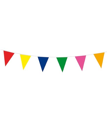 Guirlande De Fanions Orange Boland 25 M - 40 Drapeaux 20x30 Cm, Pour Fête Foot, Anniversaire