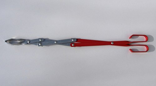 Original LK´s Grillzange Aluminium Scherengrillzange Länge 650 mm Farbe rot - 2