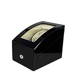 EP-Watch Shaker Uhrenschüttler, Mechanische Uhr-Automatik 2 + 3 Drehsitzwickel-Stumm Uhr-Wickelbox, für Fast alle mechanischen Uhren geeignet,Black