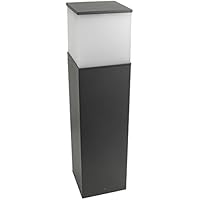 Leds-c4 cubik - Baliza cubik 15x15x60 e27 60w gris urbano