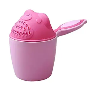 Ziory 1 Pcs Pink Baby Shampoo Rinse Cup Bath Shower Accessories Water Pourer Ladle Kids Bathing Toys for Baby Boys and Baby Girls