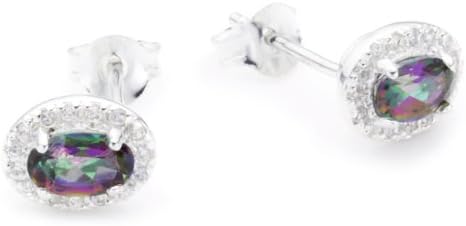 MiChic Mystic Topaz and Cubic Zirconia Silver Earrings