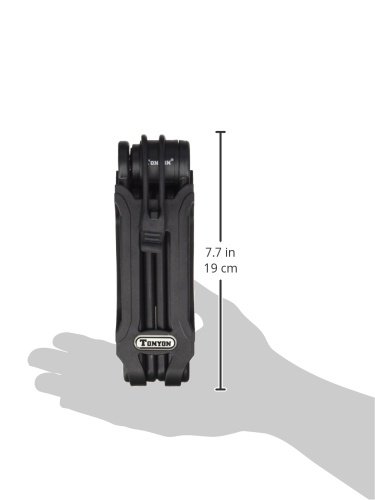 qobobo® Motorrad Fahrradschloss Faltschloss Gliederschloss Bike Bicycle Key Lock mit Halterung 3x Schlüssel in schwarz - 3