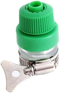 FOReverweihuajz Outdoor Garden Hose Pipe Connector, Lawn Water Tap Quick Adapter Fitting Nozzle Car Washing Cleaning Pet Showering Plant Watering Tools - Yellow/Green