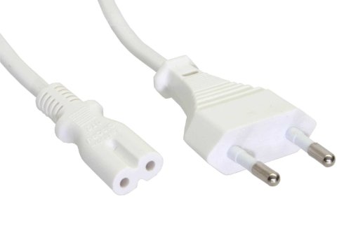 3 Stück InLine Netzstecker an Euro 8 Buchse NetzKabel (1,5m) weiß