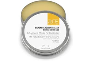 PURE Leather Studio Lederpflege mit natürlichem Bienenwachs 130 ml Creme Schutz und Pflege farbloses Lederfett für alle Glattlederarten