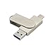 Produktbild Tragbare Flash Drive, Gusspower USB 2.0 und Type-C 2 in 1 Flash Laufwerk, mit Blitzanschluss für Android Smartphones, Tablets, Macbook Pro, Samsung Galaxy S8, LG G6, Google Pixel XL, etc. (64G, Silber)