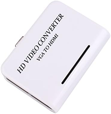Olrick VGA to HDMI Converters HD Video Converter 1080P VGA Converter to HDMI with 3.5mm Audio and USB Power Cable for HD HDTV TV AV DVD Laptop PC