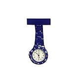 Easy Go Shopping Krankenschwester Revers Pin Watch Clip-on Hängen Medizinische Taschenuhr Männer Frauen Quarz Hängen Doktor Taschenuhren Krankenschwestern Uhr (Farbe : Sapphire)