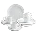 Produktbild Kahla 39F255A90039C Five Senses Kaffeeservice für 4 Personen rund modern Tassen Teller Teeservice Frühstücksset 12-teilig weiß Kaffeeset Kuchenteller