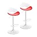 Produktbild GY Barhocker 2-teiliges Set Ledersessel Hohle Rückenlehne, Einstellbar Rotierender Gaslift Küche Zu Hause Frühstück Zähler Hohe Bank 4 Farben, 57-77 cm (Farbe : Red)