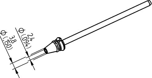 Kurtz Vario Ersa 0742ED2438H Desoldering Tip for X-Tool Diameter Inside 2.4 mm Outside 3.8 mm Hochv Ore innt QTY: 1