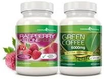 Raspberry Ketone Plus &amp; Green Coffee Fat Burner Combo, 1 Month Supply, Evolution Slimming
