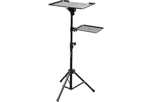 Bespeco LPS100S - Supporto multifunzione (laptop/videoproiettore/mixer) con ripiano aggiuntivo