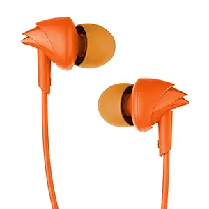 boAt Bassheads 100 in Ear Wired Earphones with Mic(Mint Orange)