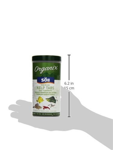 Söll 16250 Organix Super Kelp Tabs – Süß- und Meerwasser Zierfischfutter – Bodenfuttertabletten – 490 ml - 6