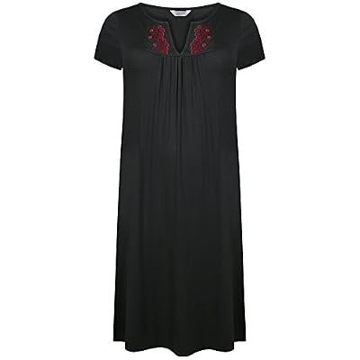 Indigo Sky femmes Taille plus longue brodée Jersey Nuisette. Violet, Rose chiné, Bleu, vin, gris foncé, bleu de Chine, Marine NEUF Gris Tailles 10–12 14–16 18–20 22–24 26–28–30–32–34–36 - - 44
