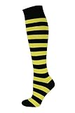 Mysocks® rodilla alta calcetines rayas de algodón peinado