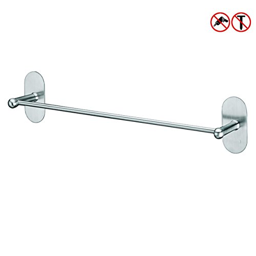 Preisvergleich Produktbild QiuQiu Handtuchstange Handtuchhalter ohne Bohren 40cm, Patentierter Kleber + Selbstklebender 3M-Kleber, Edelstahl, Matte Finish