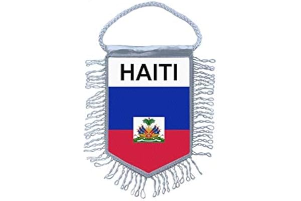 Akachafactory Fanion Mini Drapeau Pays Voiture Decoration Haiti haitien