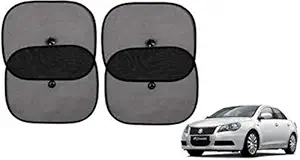 RD Universal Universal Car Side Window Stick On Curtain Chipkoo Sunshade with Vacuum Cups Set of 2 Black Compatible for Maruti Suzuki Kizashi