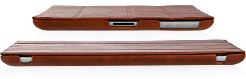 StilGut Couverture Case Tasche aus feinstem Leder für Apple iPad (3. und 4. Generation) unterstützt Smart-Cover Funktion, Cognac - 6