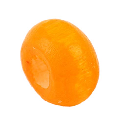 SiAura Material 2000 Pezzi Hinoki Perline di Legno 4 - 5 mm con Foro 1,6 mm, Rotondo, Arancione per bricolage