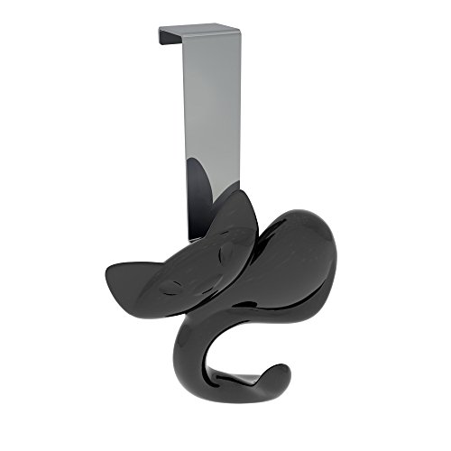 koziol Türhaken Miaou, Kunststoff, solid schwarz, 6,2 x 8,4 x 12,6 cm