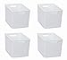 Produktbild 4 Stück XL Aufbewahrungsboxen aus Kunststoff mit zwei Griffen in WEISS (nicht transparent). Maße : 26 x 38 x 24 cm - super geeignet als Sammelbox für Regale, Schränke, u.v.m.