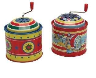 Traditional Tin Tinkle Tonk Music Box - Various Designs (one only supplied)