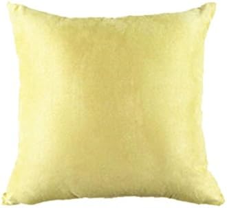 Fashion Suede Nap Cushion Cover, Tatis Sofa Throw Pillow Case (Light yellow)