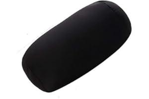 DAYNECETY Mikro-Mini-Mikroperlen-Kissen, Reise-Beanie-Kissen, Nackenrolle, Nackenrolle, Säulenkissen, Kissen für Reisen, Schlafen, Bad, Bett, Massage, Yoga, Fuß- und Beinstützen (schwarz)