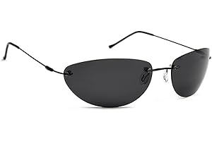UINOFER Herren Sonnenbrille Polarisiert Schwarz, Matrix Agent Sonnenbrille Herren Polarisiert W/Smoke Lenses, Unisex Vintage Sonnenbrilles