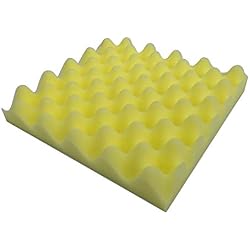 MOIKA Stickers Muraux Enfants Studio Acoustique Panneau De Mousse Acoustique Stop Absorption Éponge Studio KTV Isolation Insonorisée Mousse De Bricolage Stickers Muraux Salon(Jaune)