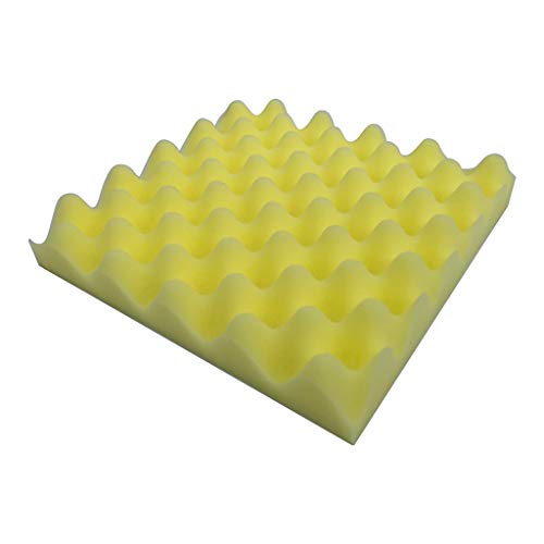 MOIKA Stickers Muraux Enfants Studio Acoustique Panneau De Mousse Acoustique Stop Absorption Éponge Studio KTV Isolation Insonorisée Mousse De Bricolage Stickers Muraux Salon(Jaune)