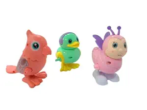 SR TOYS Colourful Funny Key Operated Wind Up Jumping Bee, Duck & Sparrow Toy for Kids 2 3 4 5 Years Baby Boy and Baby Girl (Pack of 3 )(Multicolor)