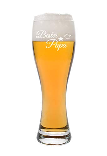 FORYOU24 Leonardo Weizenglas mit Gravur Motiv Papa- Geschenkidee Bierglas graviert Vatertag FORYOU24 Leonardo Weizenglas mit Gravur Motiv Papa- Geschenkidee Bierglas graviert Vatertag