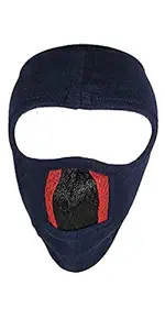 Ninja Mask Mesh Biker Riding Anti Pollution Face Safety Wear (Blue & Red Filter))