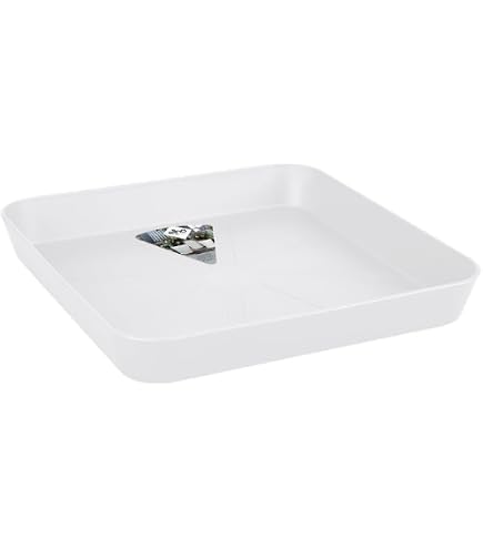 Veca-Piatto Quadrato 36 x 36 cm, Colore: Bianco, Vaso 38
