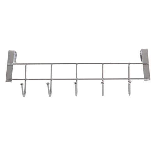 Bad Handtuch Halter Türhängeleiste, 5 Haken, Metall verchromt - 8