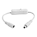 Produktbild ADUSTAWORLD DC Jack Inline-Schalter Kabel mit On / Off Wippschalter für Lampe Weiblich zu Männlich Adapter Switch Kabel für LED-Streifen Licht DC Power Connector (2 Stück) (Weiß)