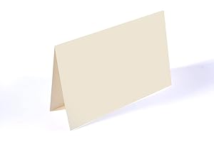 VAESSEN CREATIVE Biglietti Florence per Progetti Creativi Avorio - Robusti 200 gsm - Piegati 10,5 x 15,7 cm - Papercraft - Ideali per Auguri, Inviti - Scatola di Stoccaggio Inclusa