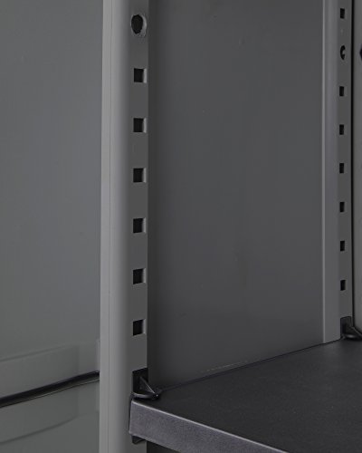 Ondis24 Kunststoffschrank Up Spind dunkelgrau anthrazit Aufbewahrungsschrank abschließbar mit Besenfach - 6