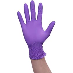 Gants Jetables 100 Pièces Gants Jetables en Latex Violet Cuisine/Ustensiles De Cuisine/Médical/De Travail/en Caoutchouc/Gants De Jardinage, Autour De M
