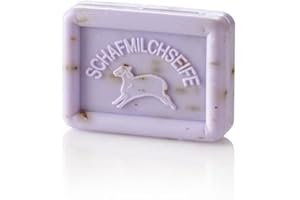12FADENLINE OVIS Schafmilchseife 100g -Lavendel -Reinigung und Pflege mit Schafmilch in Papierverpackung / zero waste ohne Mikroplastik oder Mineralöl